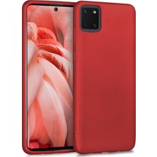 Microsonic Matte Silicone Samsung Galaxy A81  Kılıf Kırmızı