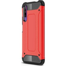 Microsonic Huawei P Smart Pro Kılıf Rugged Armor Kırmızı