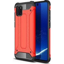 Microsonic Samsung Galaxy A81  Kılıf Rugged Armor Kırmızı