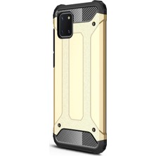 Microsonic Samsung Galaxy A81  Kılıf Rugged Armor Gold