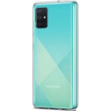 Microsonic Samsung Galaxy A71 Kılıf Transparent Soft Beyaz