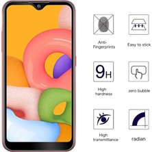 Microsonic Samsung Galaxy A01 Tam Kaplayan Temperli Cam Ekran Koruyucu Siyah