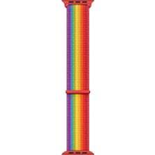 Microsonic Apple Watch Uyumlu Series 3 42mm Hasırlı Kordon Woven Sport Loop Renkli
