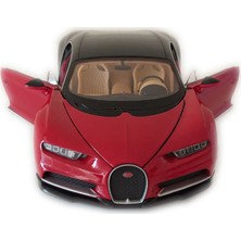 Welly Bugatti Chiron  1/24-27 Ölçek Kırmızı-Siyah Model Oyuncak Araba