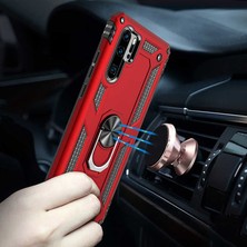 Coverzone Xiaomi Mi Note 10 Pro Kılıf Shockproof Standlı Yüzük Tutuculu Mega Case Siyah - Vega100