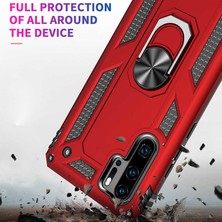 Coverzone Xiaomi Mi Note 10 Pro Kılıf Shockproof Standlı Yüzük Tutuculu Mega Case Siyah - Vega100