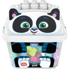 Mega Bloks® Sevimli Hayvanlar Blok Kutusu - Panda, 25 Adet Büyük Boyutlu Bloklar, 1 Yaştan İtibaren, Saklama Kabı Dahil, GCT47