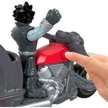 Fisher-Price® Imaginext DC Super Friends™ Özel Araçlar - Lobo & Motorcycle - Dönüşebilir Motosikletli Aksiyon Figür, Bulldog Köpeği Dahil - GKJ24