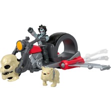 Fisher-Price® Imaginext DC Super Friends™ Özel Araçlar - Lobo & Motorcycle - Dönüşebilir Motosikletli Aksiyon Figür, Bulldog Köpeği Dahil - GKJ24