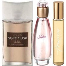 Avon Soft Musk Delice 50 Ml Kadın Edt+Avon Celebre 50 Ml Kadın Edt+Avon Tomorrow 10 Ml Kadın Edp