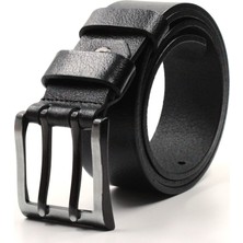 Livize Çift Dilli Erkek Kot Kemeri  Manda Derisi