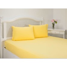 Şanlı Çift Kişilik Penye Lastikli Çarşaf-160 x 200 cmSarı