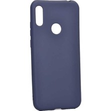 Tekno Grup Huawei Y6s 2019 Kılıf Mat Premium Silikon Kılıf Lacivert + Nano Ekran Koruyucu