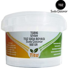 Tito Siyah Gıda Renklendiricisi Toz Suda Çözünür 100 g