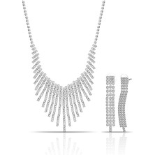 Forentina Kadın Gümüş Kaplama Takı Seti Ps1035