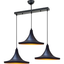 Riolight  Retro Metal Üçlü Sarkıt Avize