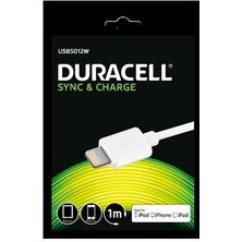 Duracell Apple 1 Mt. Şarj Data Kablosu Beyaz USB5012W