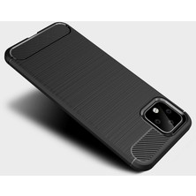 Microcase Google Pixel 4 XL Brushed Carbon Fiber Silikon Kılıf - Siyah