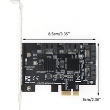 Alfais 4392 Pci Express Pcı-E 4 Port Sata 3.0 SSD Çoklayıcı Kart