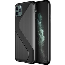 Coverzone Apple iPhone 11 Pro Kılıf Flexible Silikon Arka Kapak Siyah