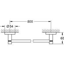 Grohe Essentıals Uzun Havluluk 800 mm Krom 40386001