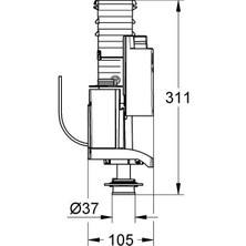 Grohe Gömme Rezervuar İç Takımı Pnömatik Boşaltma Grubu - 42320000