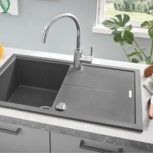 Grohe K400 Kuvars Kompozit Eviye 60 -C 100/50, Granit Gri Rengi - 31641AT0