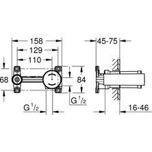 Grohe Tek Kumandalı Lavabo Bataryası 1/2", Universal Ankastre İç Gövde - 23571000