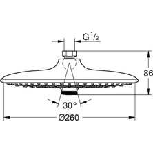 Grohe Tepe Duşu Euphorıa 26 Cm Krom 26457000