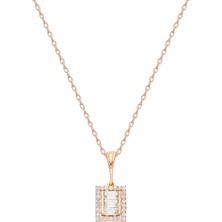 Glorria Gümüş Baget Taşlı Kolye