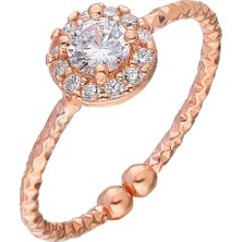 Glorria Gümüş Yuvarlak Anturaj Yüzük