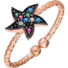 Glorria Gümüş Renkli Yıldız Yüzük