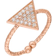 Glorria Gümüş Üçgen Yüzük