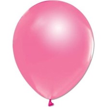 Balonevi Metalik Pembe Balon 12 Inch 10'lu