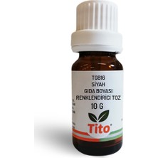 Tito Siyah Gıda Renklendiricisi Toz Suda Çözünür 10 gr