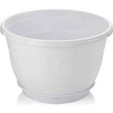 Serinova Safir Makrome Saksı Askılı Takım 3'lü 3,4 lt Beyaz