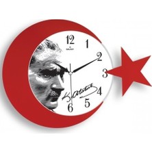 Galaxy Duvar Saati Ayyildiz Atatürk Duvar Saati