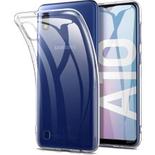 Logis Samsung Galaxy A10 Toz Korumalı Tıpalı Şeffaf Silikon Kılıf