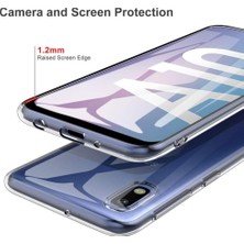 Logis Samsung Galaxy A10 Toz Korumalı Tıpalı Şeffaf Silikon Kılıf