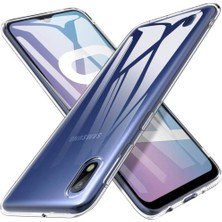 Logis Samsung Galaxy A10 Toz Korumalı Tıpalı Şeffaf Silikon Kılıf