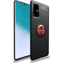 Coverzone Samsung Galaxy Note 10 Lite Novel Kılıf Silikon Kılıf Siyah Siyah Kırmızı + Nano Glass Ekran Koruyucu