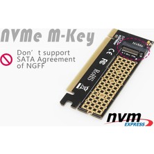 Alfais 4390 M.2 Nvme SSD Ngff To Pcie 3.0 X16 Adaptör M Key Kart Çevirici Dönüştürücü