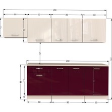 T Designo Nisan Mutfak 260 cm