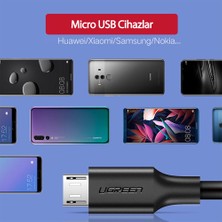 Ugreen Micro USB Data ve Şarj Kablosu Siyah 1.5 Metre