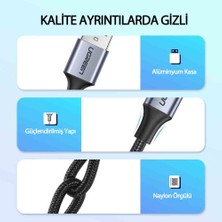 Ugreen Örgülü USB Type-C Şarj ve Data Kablosu 50 CM