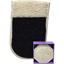 İpek Naturel  Keçi Kılı Kese Çift Taraflı + Lavanta Sabunu