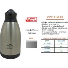 Cooker Paslanmaz Çelik Termos 2 Litre - CKR2006