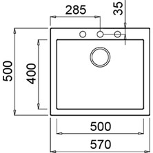 Teka Forsquare 50 x 40 Tg Tezgahüstü Beyaz Granit Evye