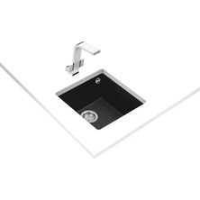Teka Square 40 x 40 Tg Tezgahaltı Siyah Granit Evye