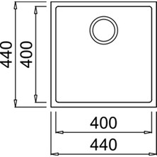 Teka Square 40 x 40 Tg Tezgahaltı Siyah Granit Evye